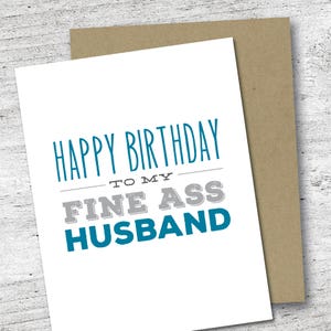 Happy Birthday to My Fine Ass Husband Card Birthday Card | Etsy