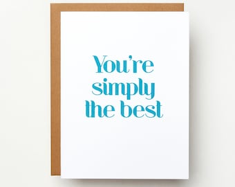 You're Simply the Best Card | Schitts Creek | David Rose | Love Card | Tina Turner