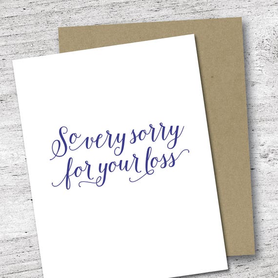 So Very Sorry For Your Loss Card Sympathy Card Thinking Of Etsy So Very Sorry For Your Loss Card Sympathy Card Thinking Of Etsy