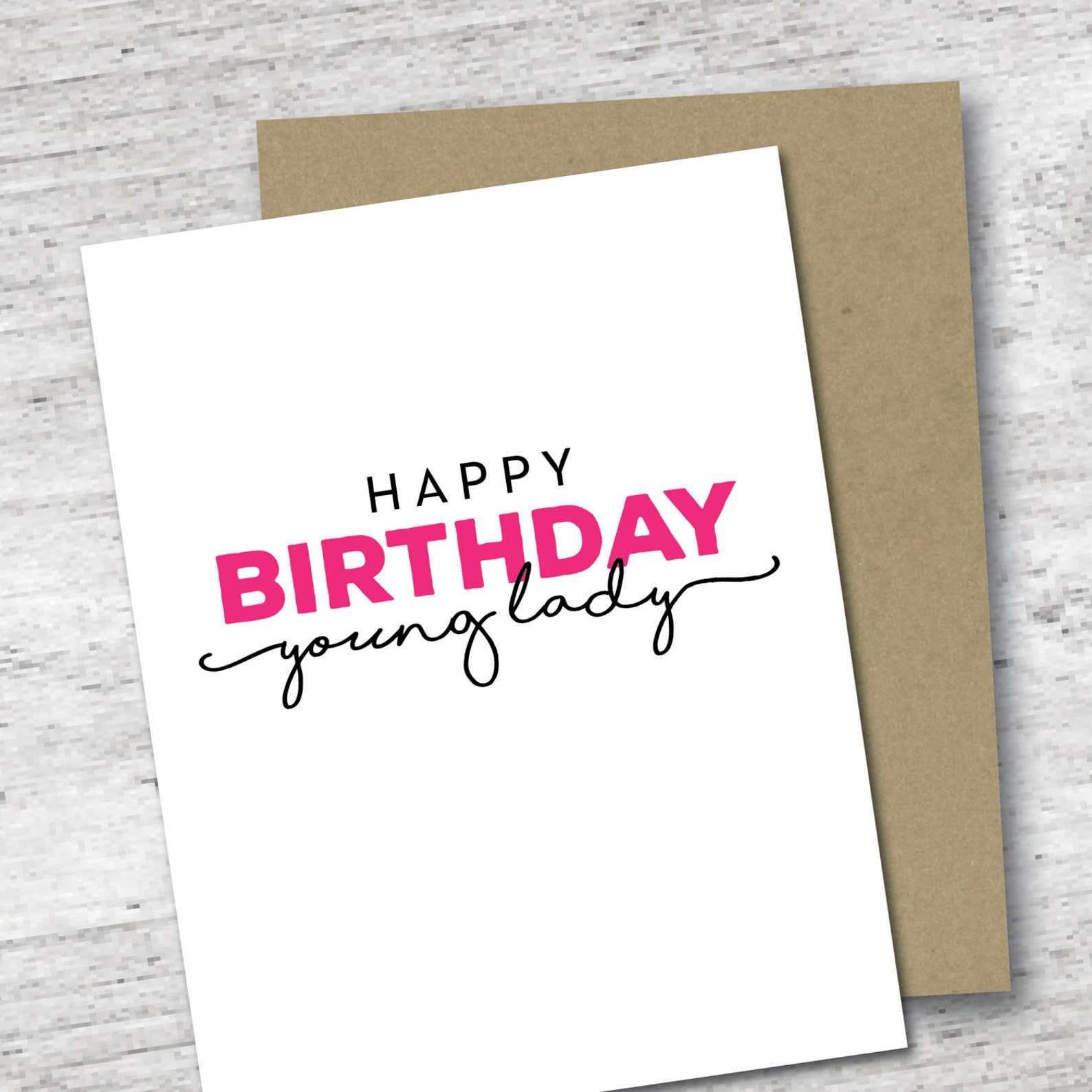 Happy Birthday Young Lady Card Birthday Card Sassy - Etsy