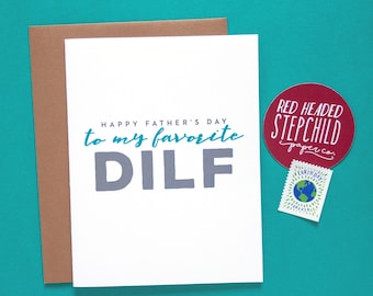 Happy Father's Day to My Favorite DILF Card | Happy Father's Day Card | Love Card | Parenting Card | Father's Day | DILF