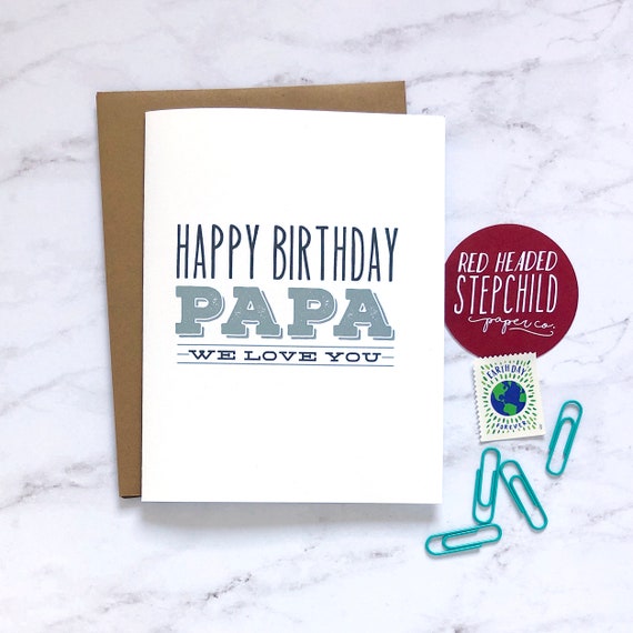 Happy Birthday Papa Card | Love You Grandfather - Etsy