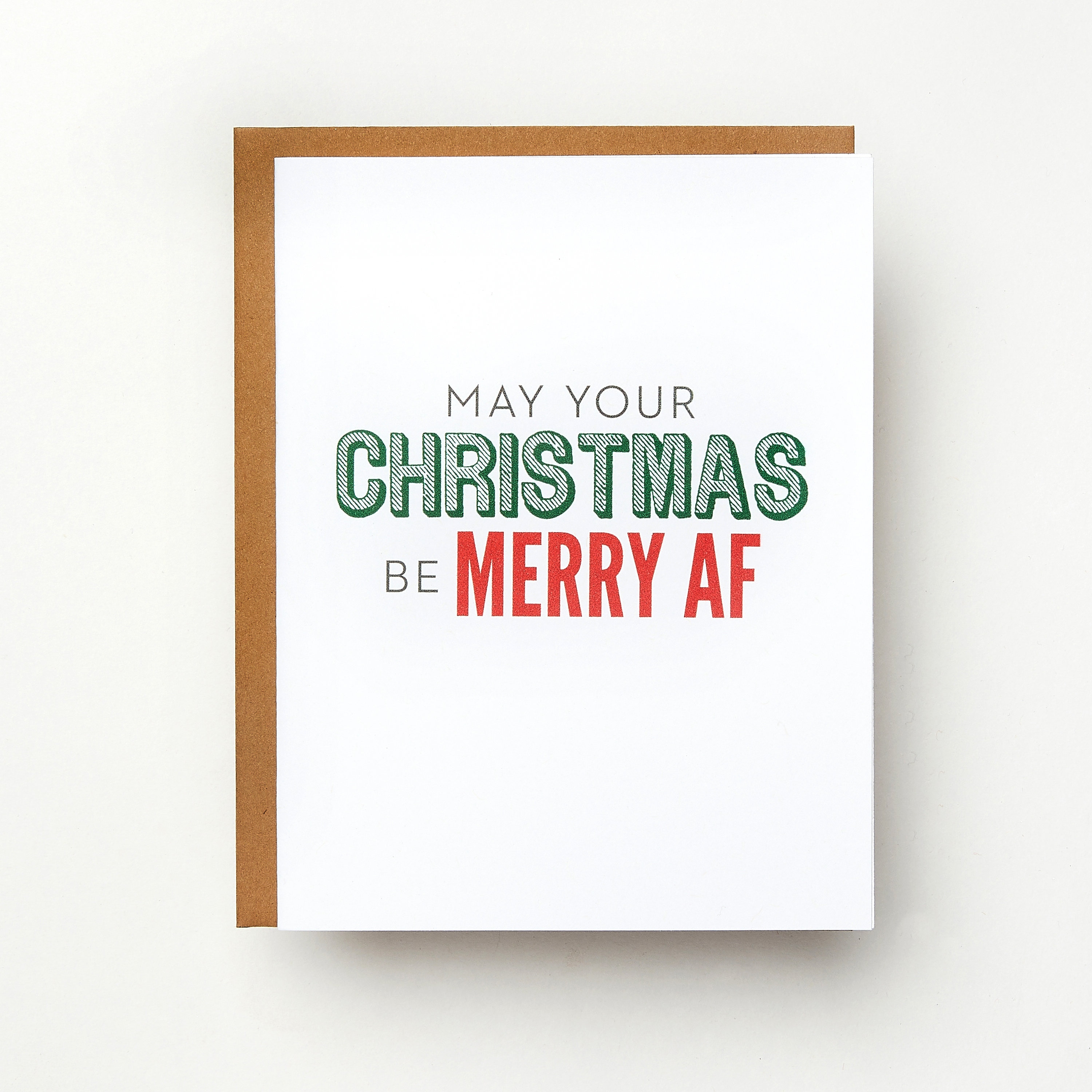 May Your Christmas Be Merry AF Card | Merry as Fuck | Funny Christmas Card | Hilarious Holiday Card