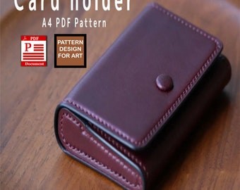 Leather Card Holder PDF Pattern / Diy / Wallet Template / Leathercraft Pattern