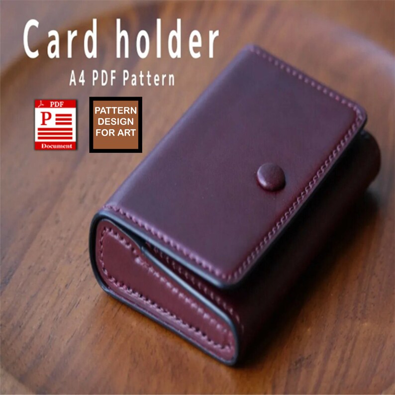 Leather Card Holder PDF Pattern / Diy / Wallet Template / Leathercraft