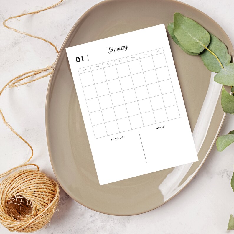 Printable Yearly Planner Digital Download Planner Printable Planner ...