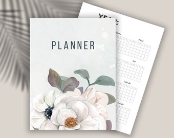 Printable Yearly Planner Digital Download Planner Printable Planner Yearly Planner