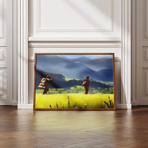Póster de El Señor de los Anillos: Impresión artística de la Tierra Media, Decoración de ESDLA, Arte mural de Los Anillos de Poder, Descarga digital de La Comunidad