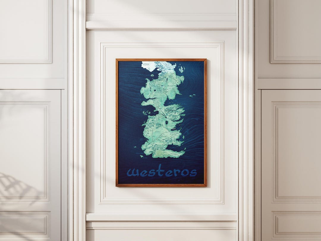 Game of Thrones Map Digital Printable Westeros Map GOT Gifts Unique ...