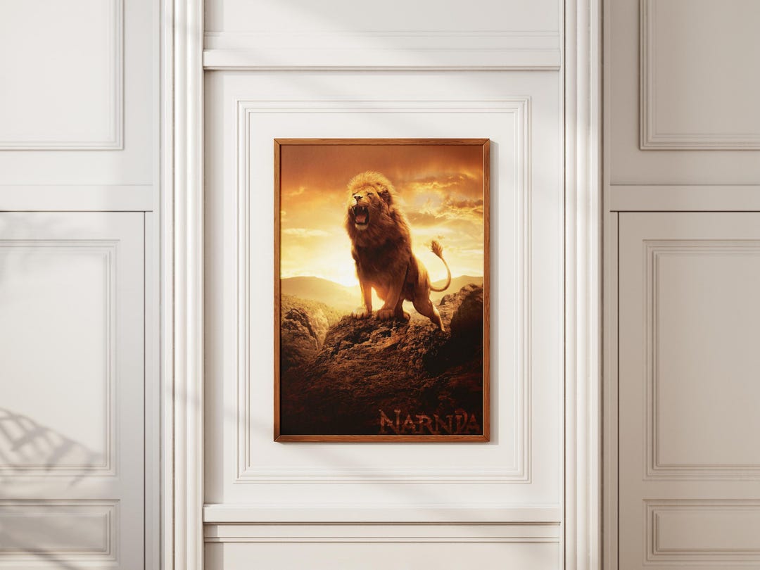 Printable Narnia Poster of Aslan and Lamppostprintable Narnia Poster ...