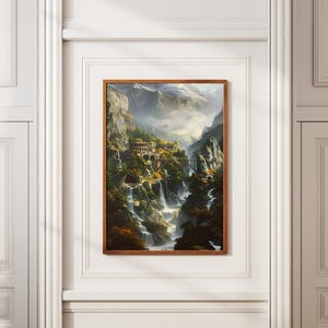 Herr der Ringe Poster – Bruchtal Mittelerde Kunst, Digital Download, Fantasy Wand-Dekor & Ringe der Macht Print