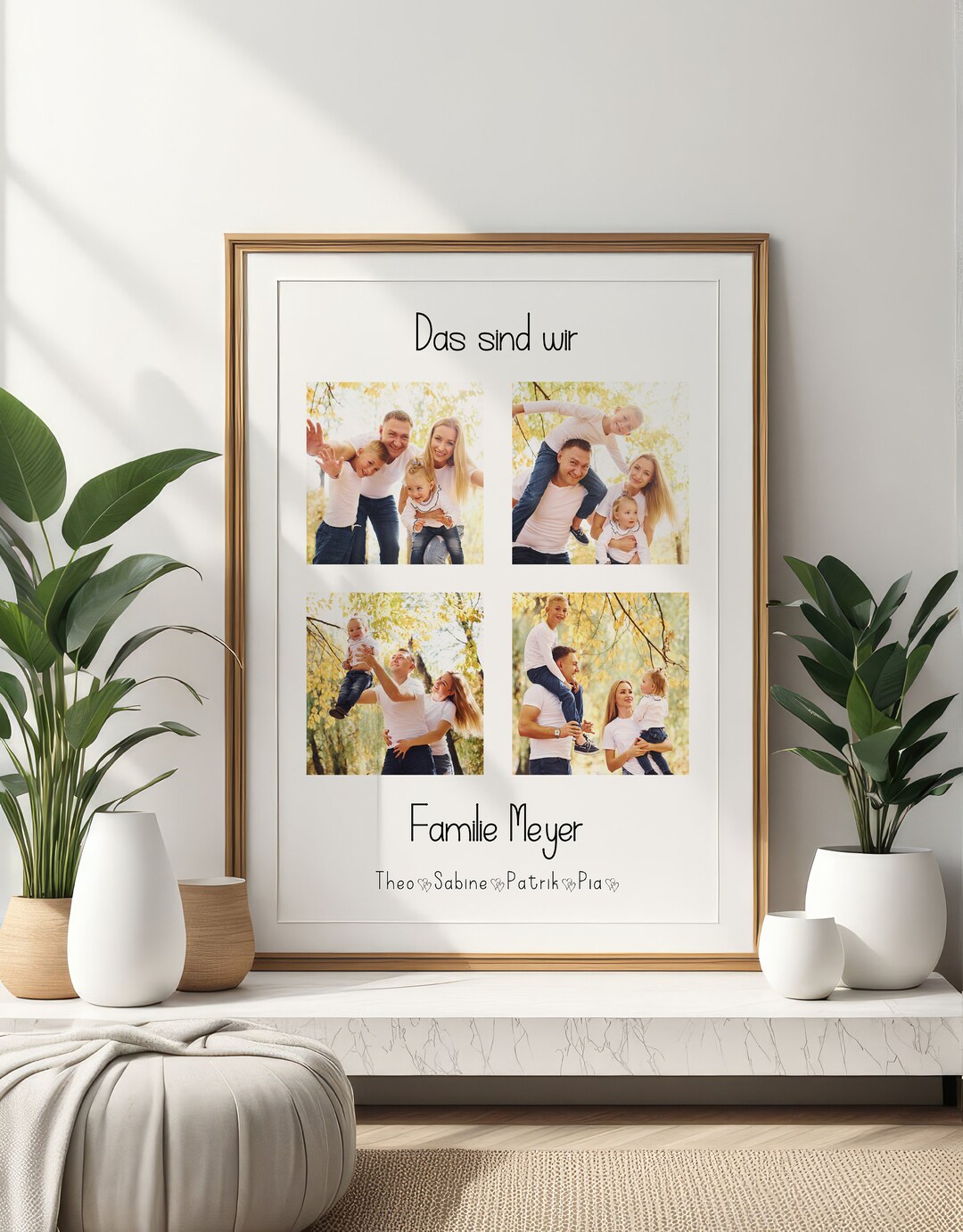 Personalized Family Poster With Photo & Text, Gift, Mother's Day ...