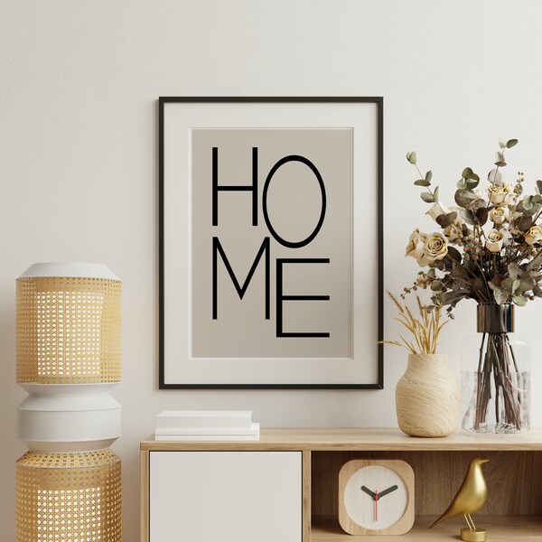 Poster HOME Prints Wandbild Deko Typografie