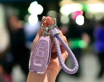 Key Fob Cover Suitable For Ford, With Keychain, Stylish, TPU Suitable For Ford