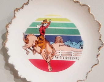 Wyoming Wall Hanging Decorative Plate, 8.5” Diameter