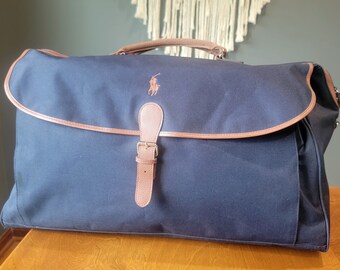 Borsa in tela portapacchi da viaggio Ralph Lauren Polo blu navy