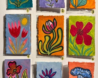 Mini Floral Paintings