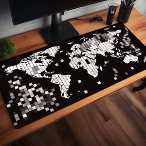 Cubism World Map Earth Gaming Mousepad - High Quality XXL Mouse pad - Printed Gaming Mousepad - Keyboard Mouse mat - Computer Desk pad