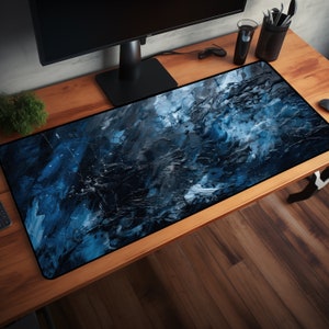 Blue Paint Gaming Mousepad - High Quality XXL Mouse pad - Printed Gaming Mousepad - Keyboard Mouse mat - Computer Desk pad