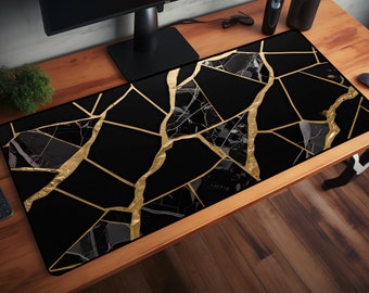 Marble Elegance Gaming Mousepad - High Quality XXL Mouse pad - Printed Gaming Mousepad - Keyboard Mouse mat - Computer Desk pad