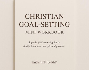 Mini quaderno di lavoro per la definizione degli obiettivi cristiani / Planner di obiettivi basato sulla fede stampabile