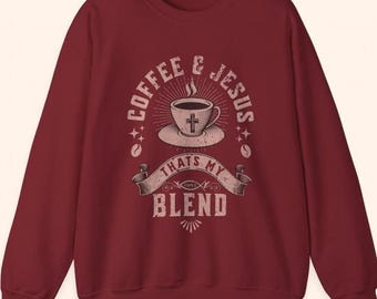 Coffee & Jesus Sweatshirt: Cozy Fall Christian Crewneck