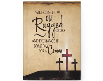 Old Rugged Cross Christian Journal | Vintage Faith Notebook