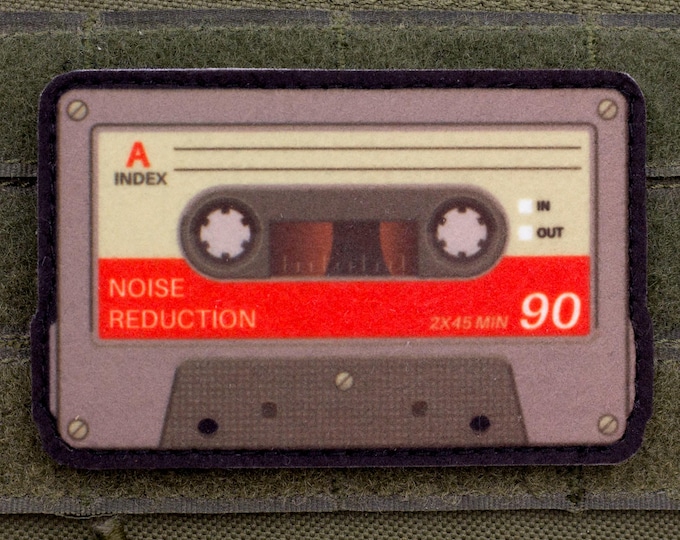 Retro Cassette Patch – Brown Hook & Loop Patch