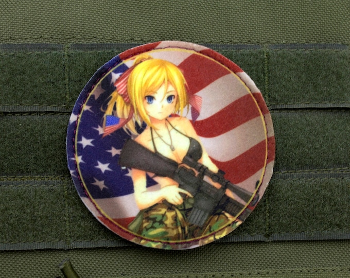 Anime Sexy girl military hook and loop patch