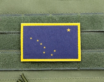 Naszywka z rzepem i flagą Alaski