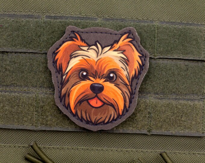 Yorkshire Terrier Patch – Cartoon Style
