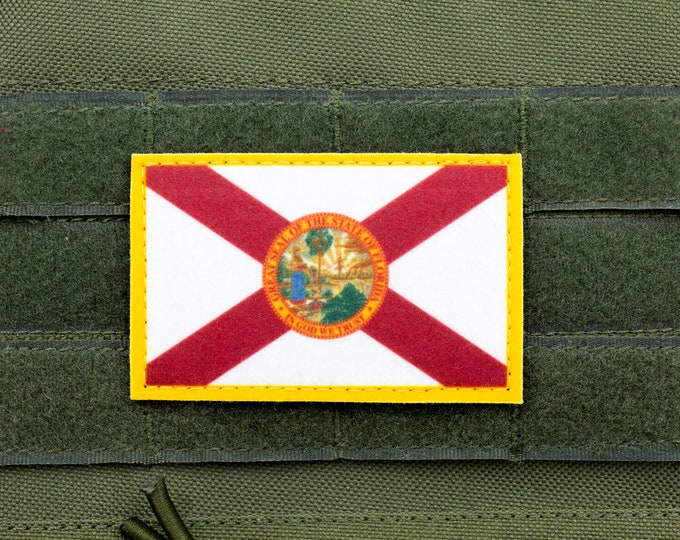 Florida flag patriotic hook and loop patch