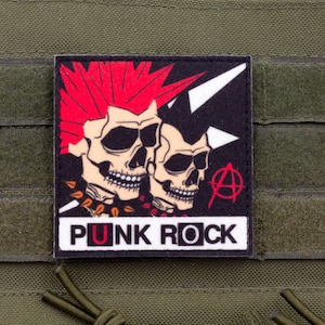 Punk Rock Skull Patch — Anarchy Punk Music Patch