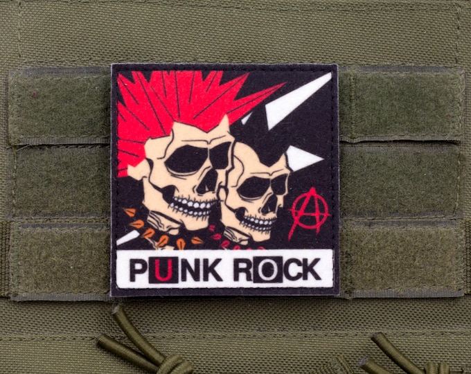 Punk Rock Skull Patch — Anarchy Punk Music Patch