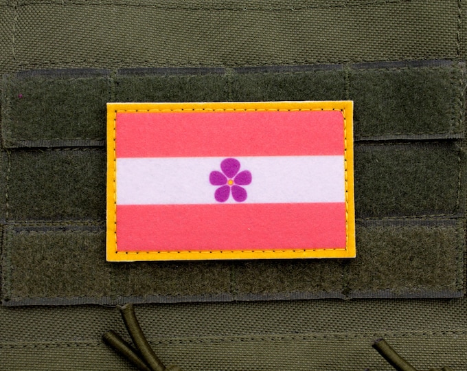Sapphic flag hook and loop patch