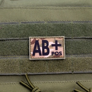 Grupa krwi AB+ pos MULTICAM ratownik medyczny emt patch