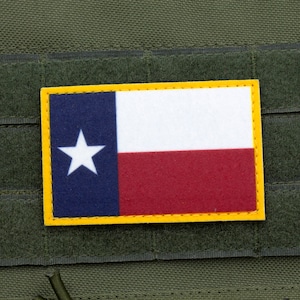 Texas flag patriotic hook and loop patch
