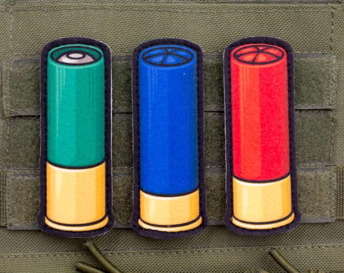 Shotgun Shells Set – 3 Patch Bundle (Red, Blue, Green)