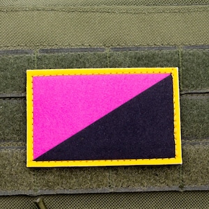 Queer anarchism flag hook and loop patch