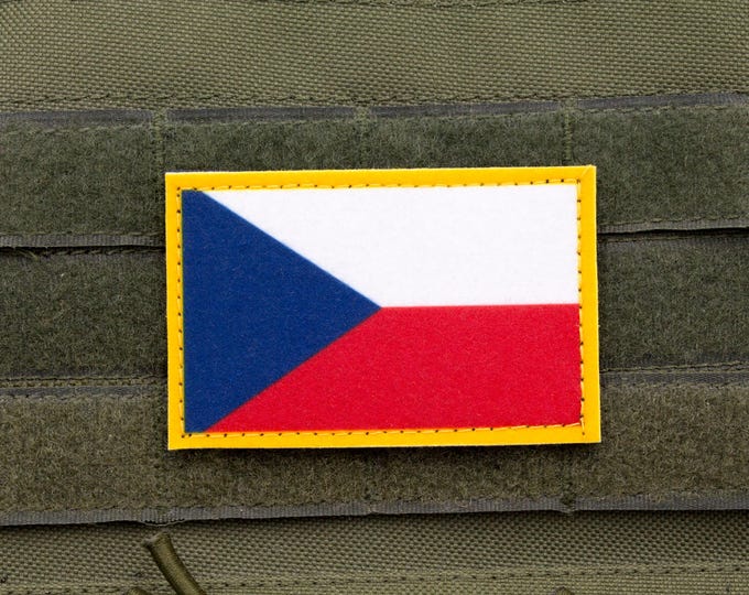 Czech flag hook and loop patch Vlajka České republiky