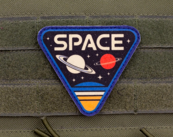 Retro Space Patch – Triangle Hook & Loop Patch