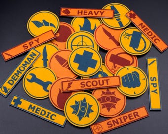 TF2 Inspired Patch Collection — Choose Your Team, Class or Add Your Own Name!