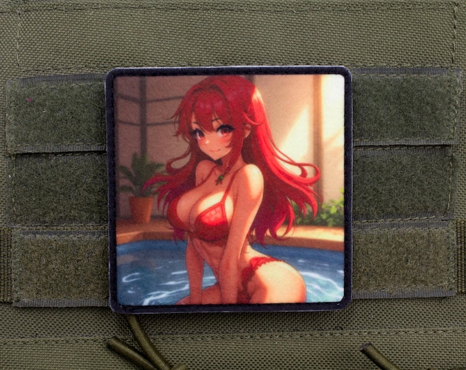Sexy Anime Girl Hook and Loop Patch