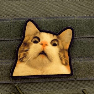 Scaredy Cat Meme-lapp: Sublimerad filt, kardborreband