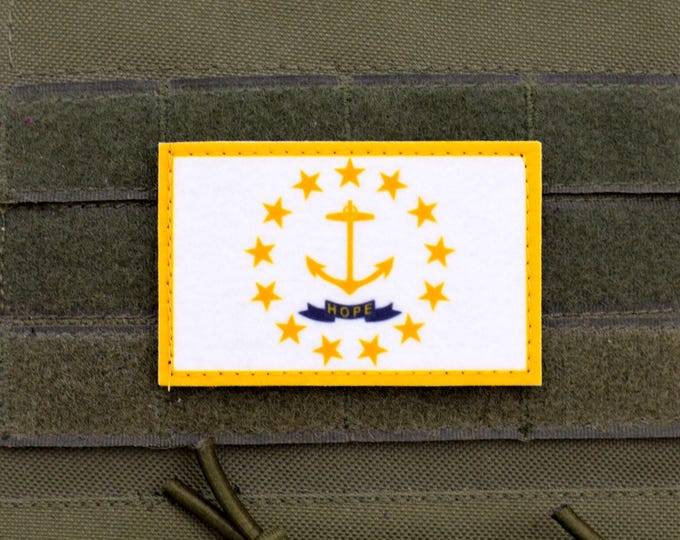 Rhode Island Flag Hook-and-Loop Patch