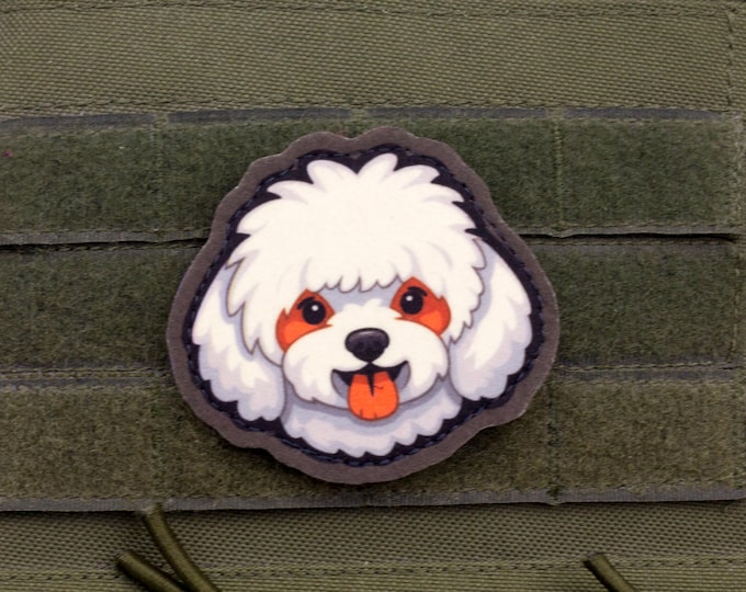 Bichon Frise Patch – Cartoon Style