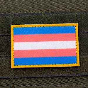 Transgender LGBTQ Flagge mit Klettverschluss