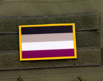 LGBTQ+ Asexual pride hook and loop patch
