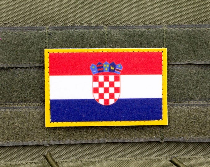 Croatia flag hook and loop patch Zastava Hrvatske