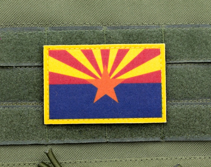 Arizona flag patriotic hook and loop patch